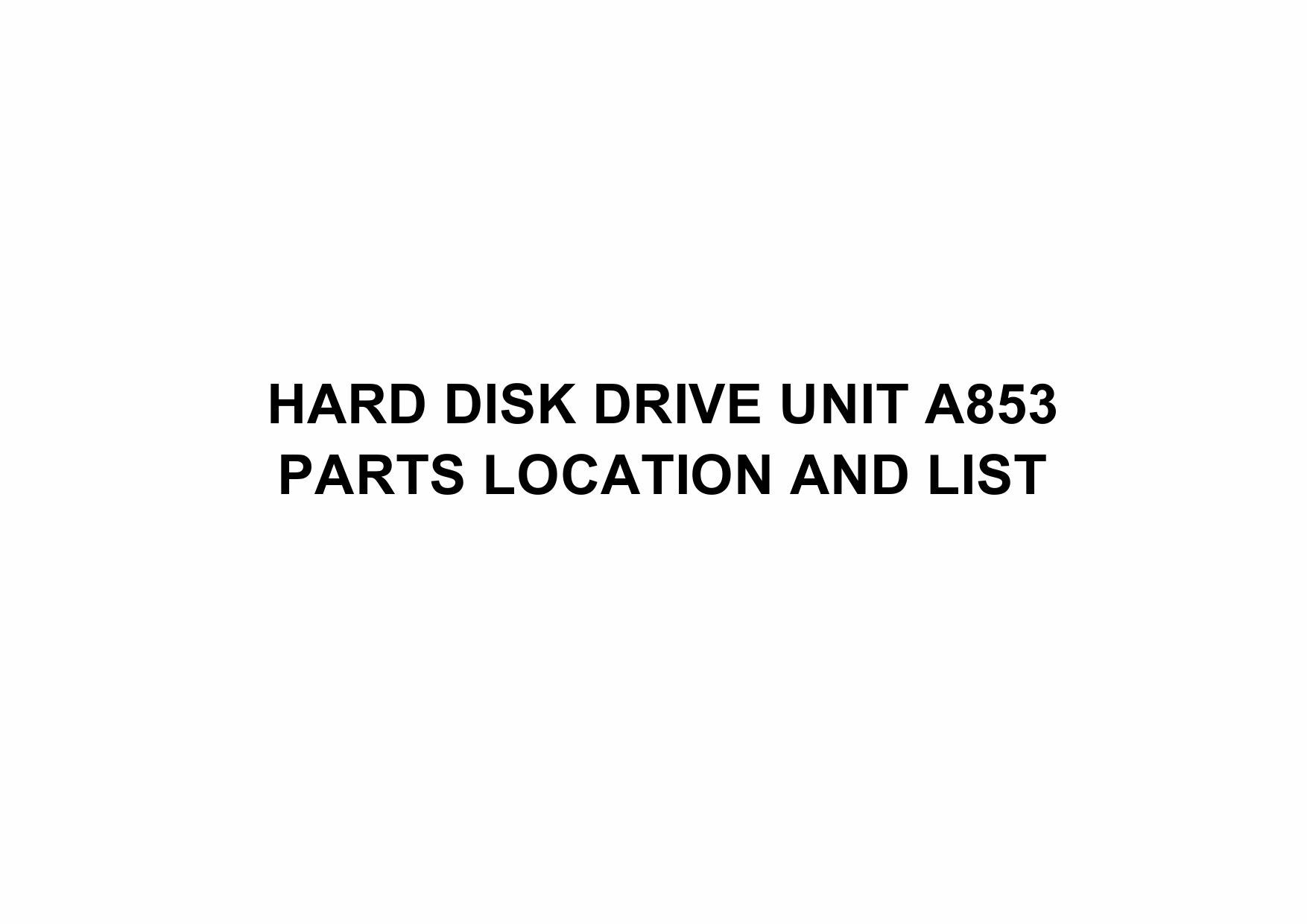 RICOH Options A853 HARD-DISK-DRIVE-UNIT Parts Catalog PDF download-1